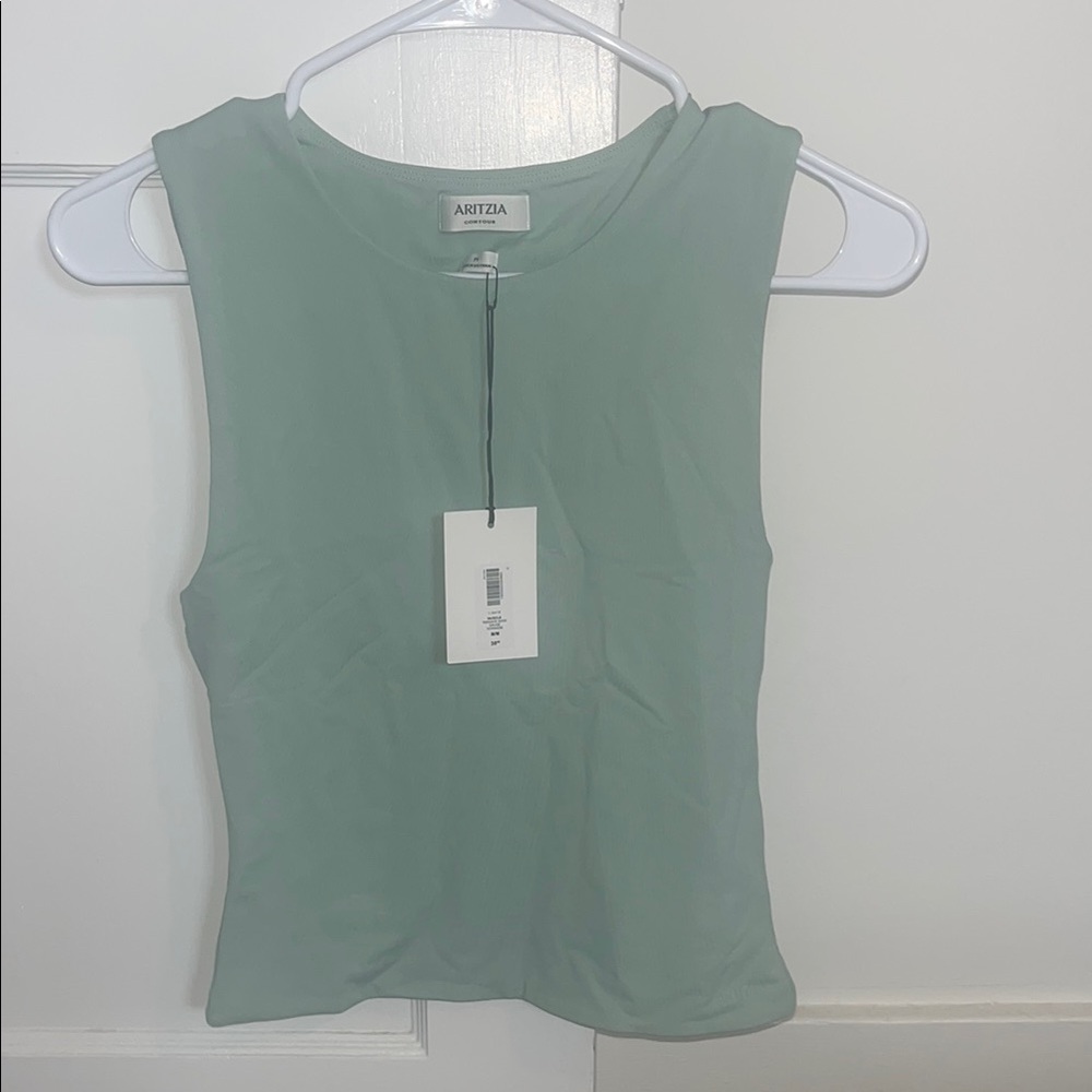 Aritzia Women's Green Sleeveless Top